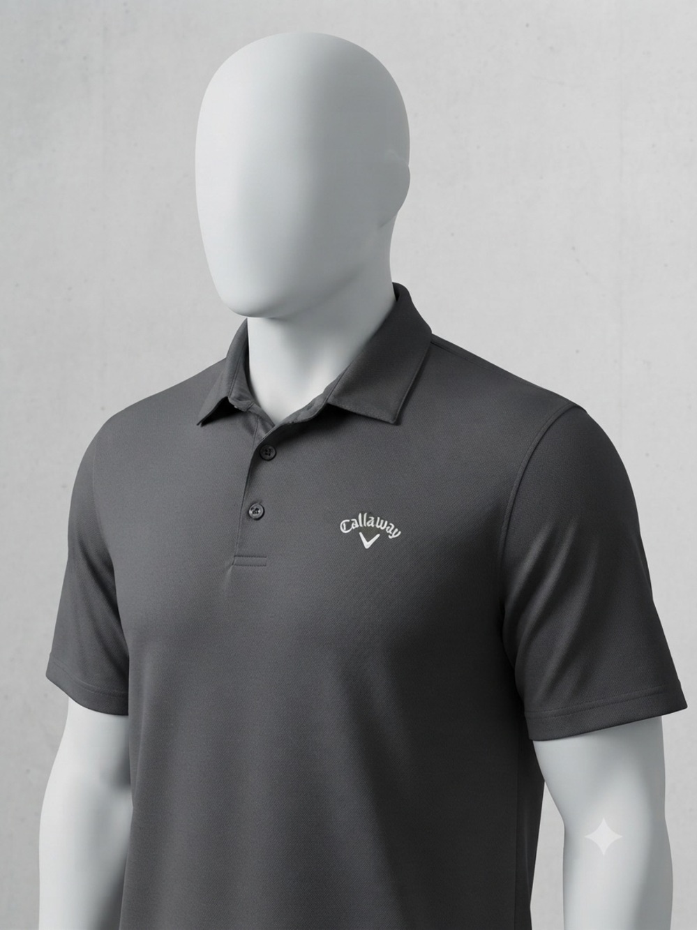 Callaway Men's Black Golf Polo with Subtle Logo Swing-Tech Opti-Dri Size XXL